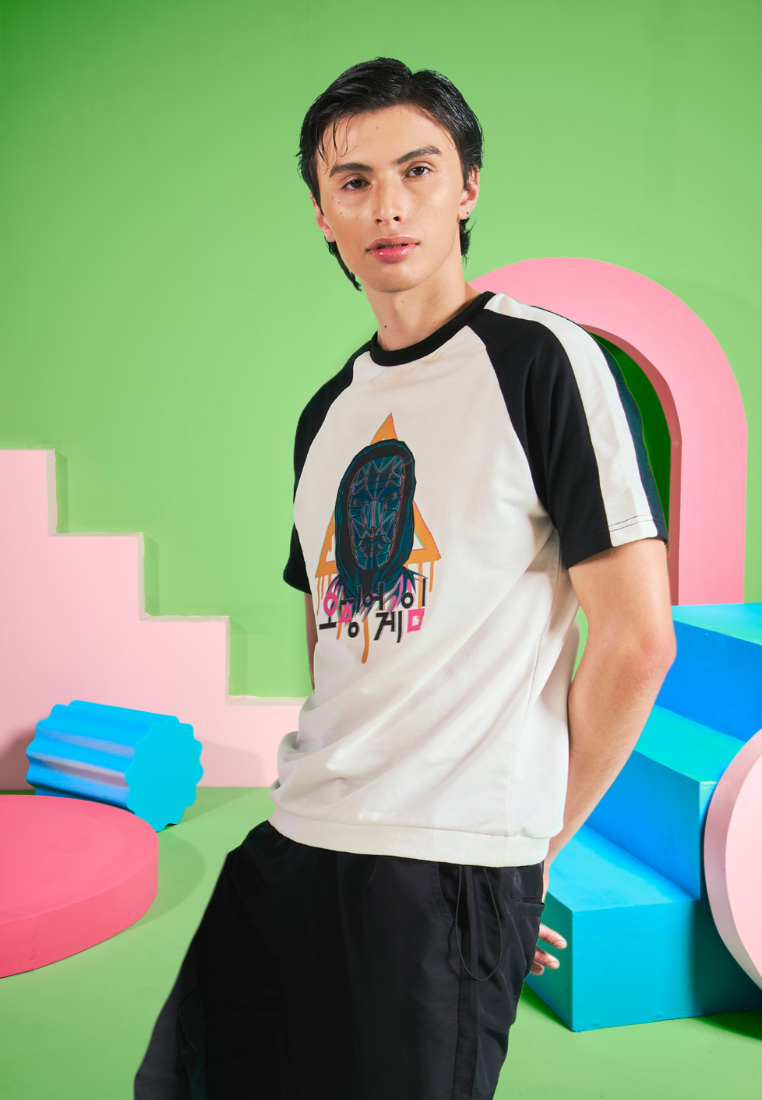 Mossimo White Black Squid Game Unisex Comfort Fit Tee