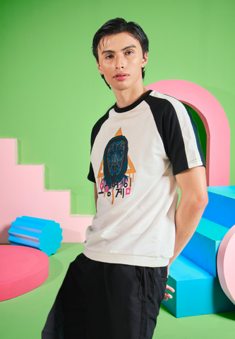 Mossimo White Black Squid Game Unisex Comfort Fit Tee