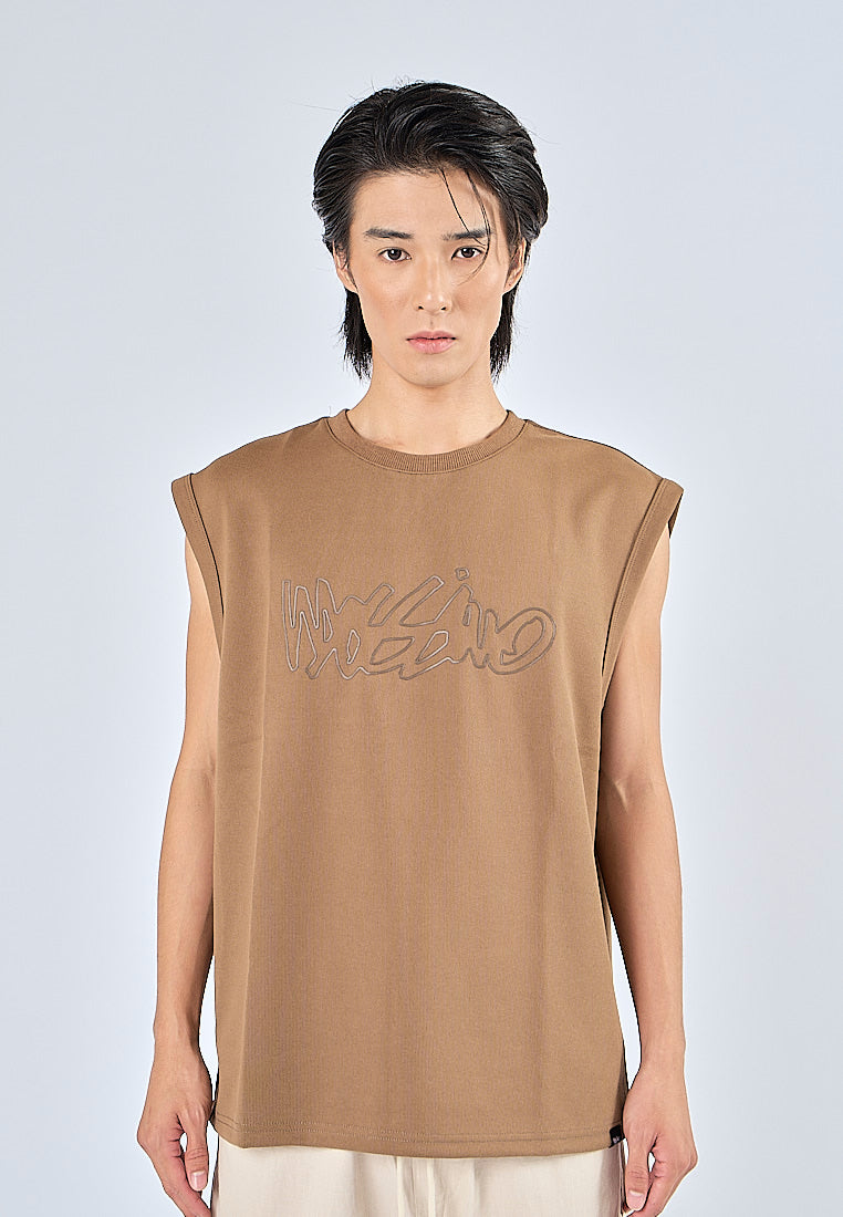 Mossimo Allen Brown Oversized Tank Top