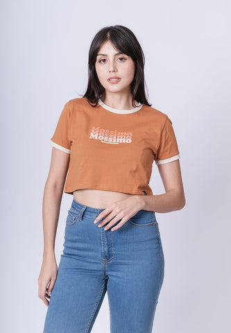 Cashew with Mossimo Retro Design with High Density Print Super Cropped Fit Tee - Mossimo PH