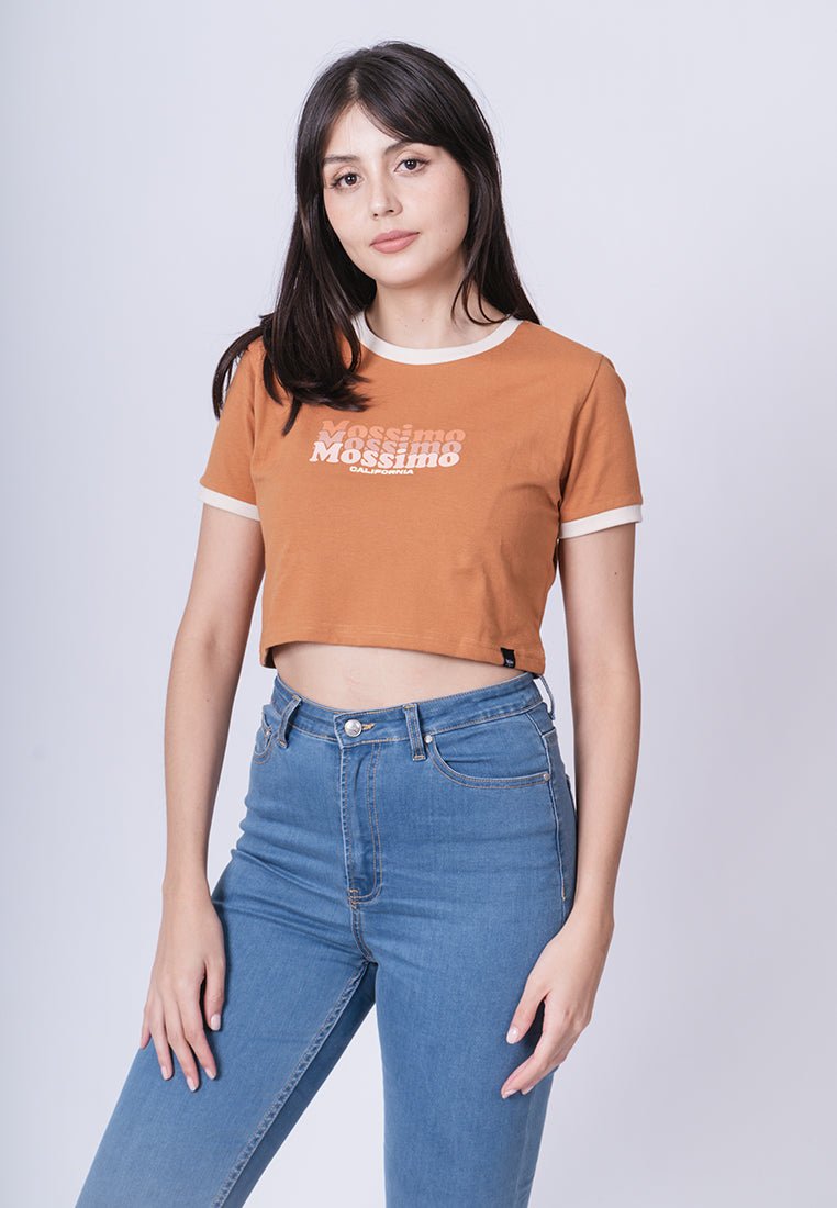 Cashew with Mossimo Retro Design with High Density Print Super Cropped Fit Tee - Mossimo PH