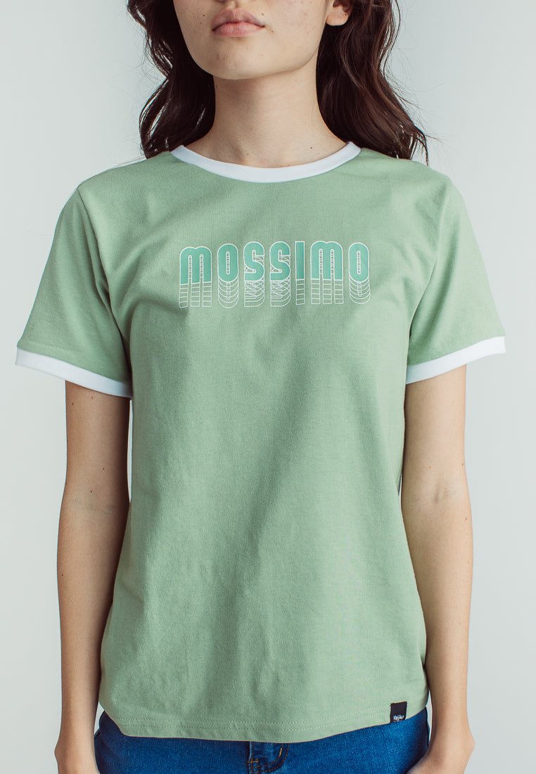 Dessert Sage with Mossimo Retro Design Flat and High Density Print Classic Fit Tee - Mossimo PH