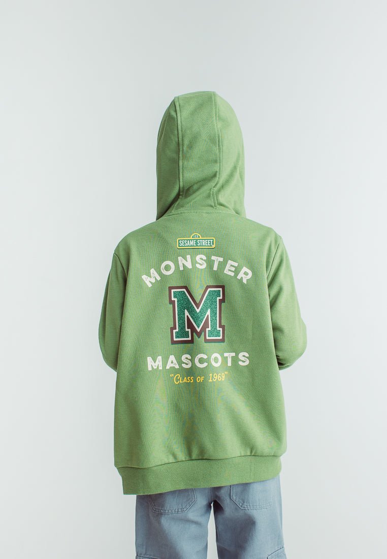 Green Sesame Street Oscar Hoodie Jacket with Zipper - Mossimo PH