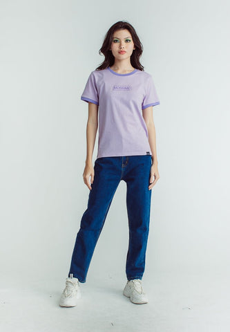 Lavender with High Density Print Mossimo Boxed Design Classic Fit Tee - Mossimo PH