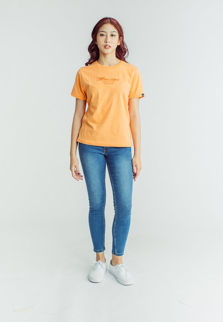 Mossimo Apricot Crush with L.A Cali Embroidery Classic Fit Tee - Mossimo PH