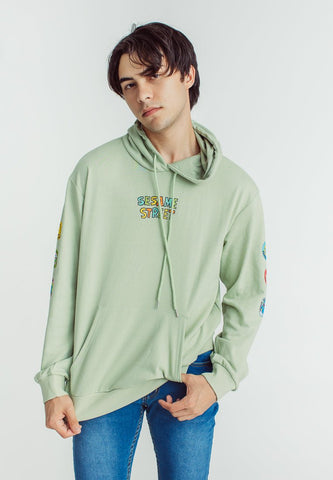 Mossimo Dessert Sage Sesame Street Oversized Hoodie with Soft Touch Print - Mossimo PH