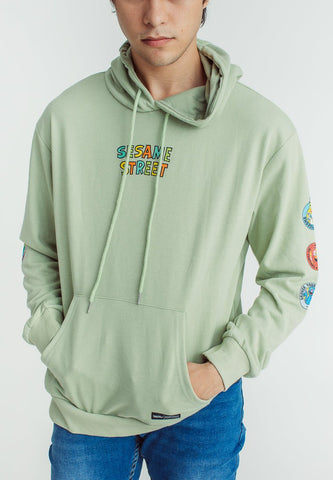 Mossimo Dessert Sage Sesame Street Oversized Hoodie with Soft Touch Print - Mossimo PH