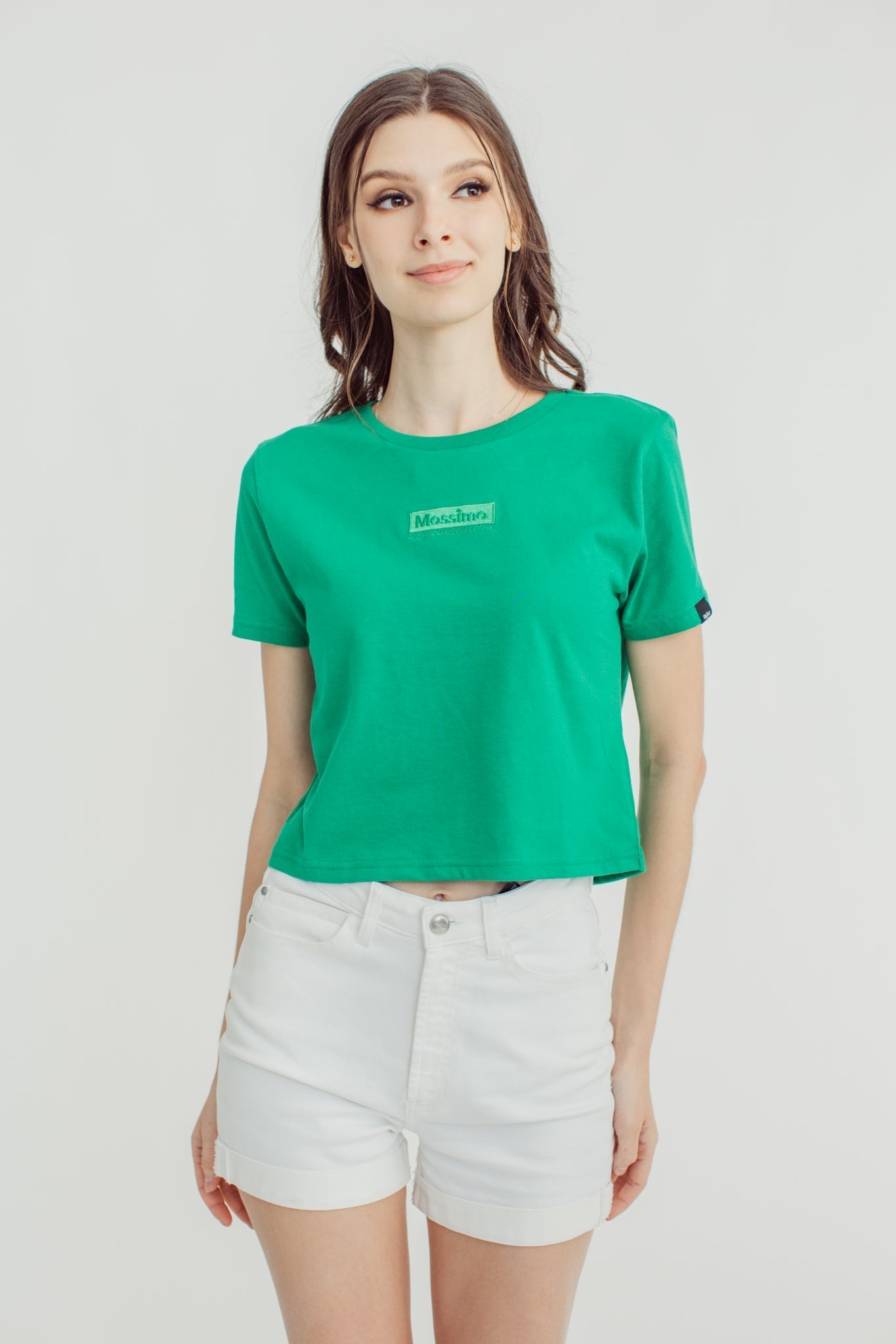 Mossimo Jellybean with Small Branding Embroidery Classic Cropped Tee - Mossimo PH