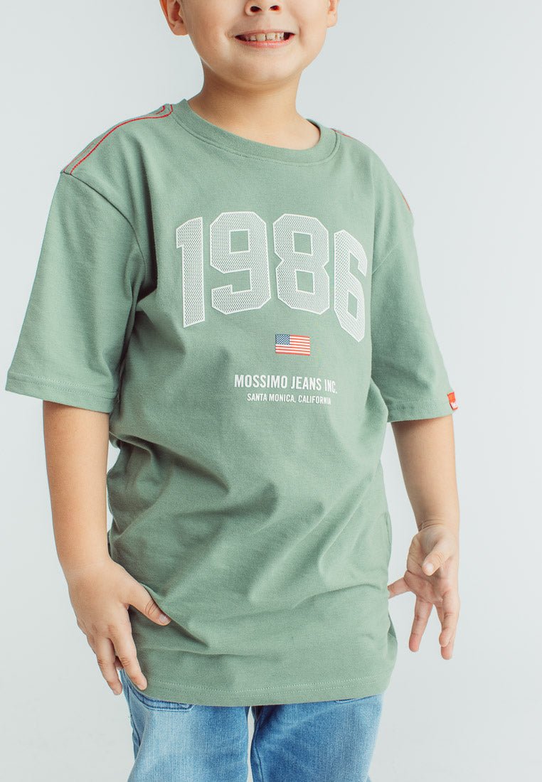 Mossimo Kids Boys Oak Leaves 1986 Oversized Tshirt - Mossimo PH