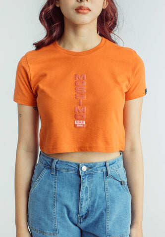 Mossimo Rust with Since 1986 Flat and High Density Print Design Vintage Cropped Fit Tee - Mossimo PH